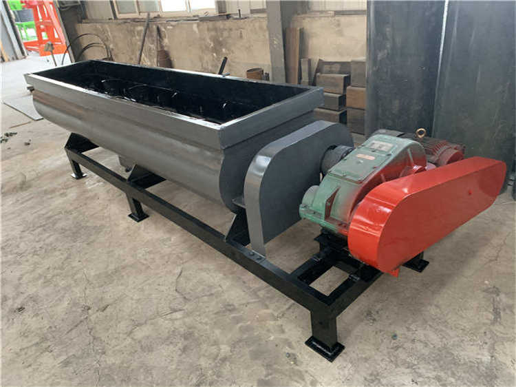 促进畜禽粪便无害化处理 卧式双轴搅拌机 连续作业操作简单搅拌稳定