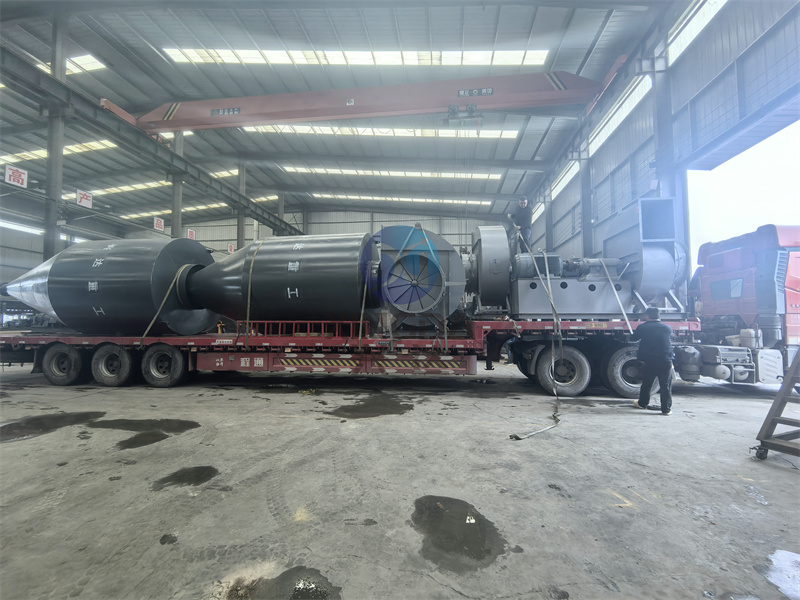 发往枣庄的第三车21米滚筒式烘干机防尘设备已准备完毕